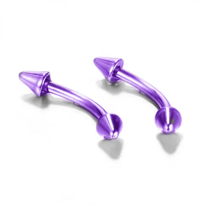 2PC Stainless Steel Eyebrow Piercing Barbell 16G Curved Barbell Piercing Jewelry Tongue Piercing Snake Bite Helix Tragus Earring