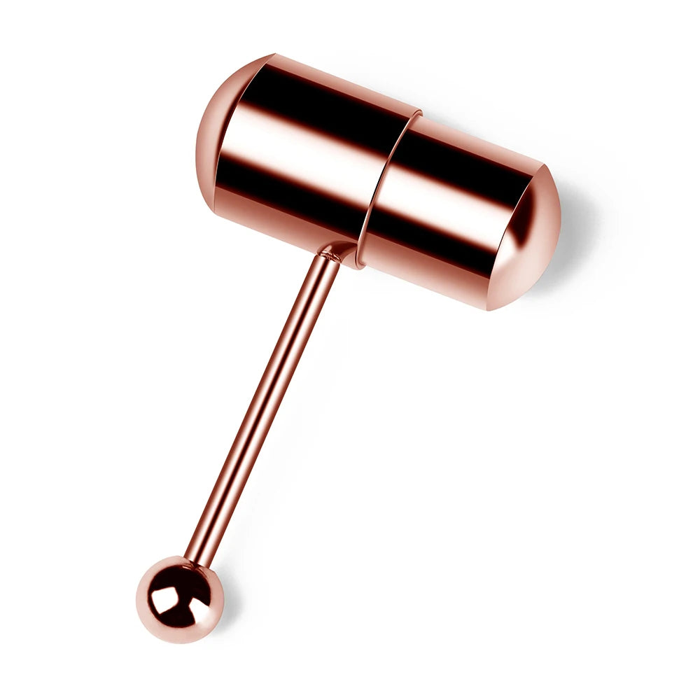 1Piece Surgical Steel Vibrating Tongue Ring 16G Tongue Piercing Ring Vibrating Tongue Piercing Bar Body Jewelry Lengua Fashion