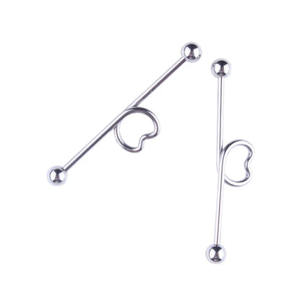 1pcs Rabbit Long Industrial Barbell Earring 316L Stainless Steel Industrial Piercing Body Jewelry пирсинг Bijoux