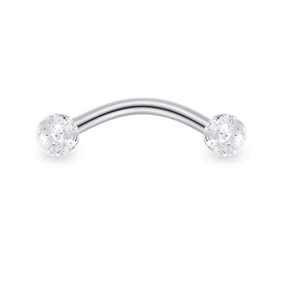 WKOUD Curved Barbell Stainless Steel Snake Eyes Eyebrow Ear Navel Lip Tongue Rings Nipplerings Nipple Ring Body Piercing Jewelry