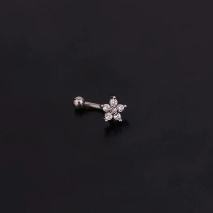 Flower Star Curved  Eyebrow Piercing Bar Colour Ball Barbell Curve Banana Cartilage Ear Piercing