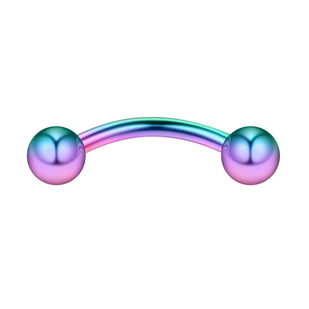 WKOUD Curved Barbell Stainless Steel Snake Eyes Eyebrow Ear Navel Lip Tongue Rings Nipplerings Nipple Ring Body Piercing Jewelry