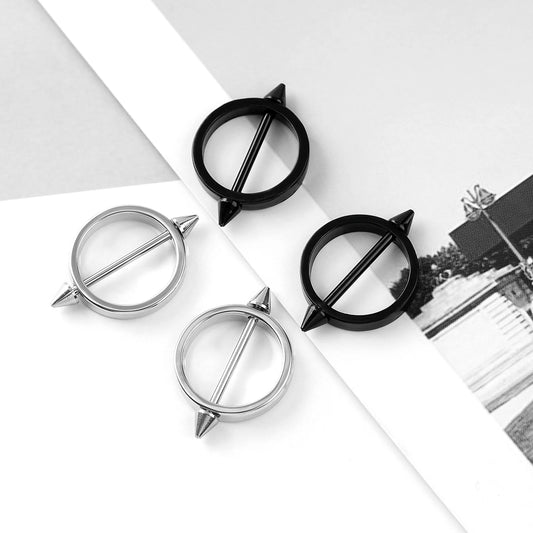 1Pair Gothic Stainless Steel Round Straight Barbells Industrial Nipple Piercing Sexy Ladies Nipple Body Piercing Jewelry