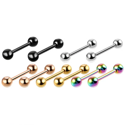 1PC Stainless Steel Heart Shaped Tongue Ring Barbell Tongue Piercing Cute Bar Ear Tragus Studs Labret Piercing Body Jewelry