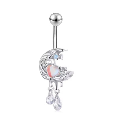 Elegant Stainless Steel Crystal Bat Faux Nose Ring - Non-Piercing Clip on Hoop