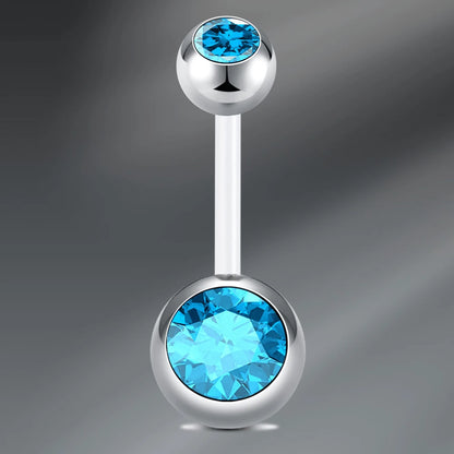 1Pcs Navel Barbell Body Jewelry CZ Belly Button Rings, UV Belly Navel Rings Navel Piercings Jewelry  Belly Barbell Piercing