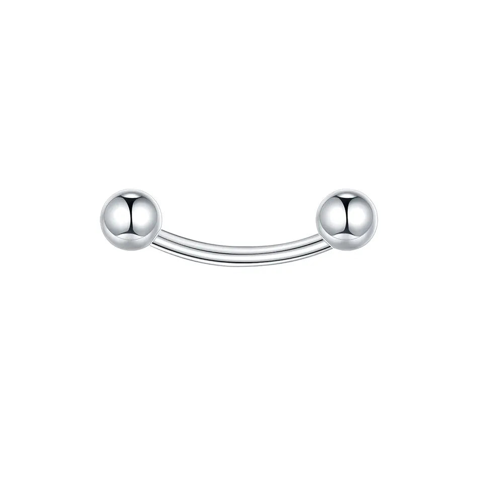 1/5PCS Steel Curved Barbell Banana Large Size 16G-00G Eyebrow Cartilage Tragus Piercing Earring Lip Stud Tongue Jewelry for Men