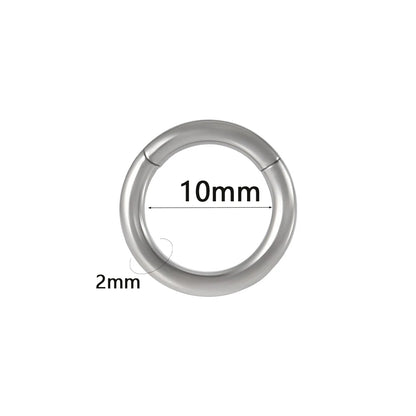 Versatile Surgical Steel Septum Clicker for All Occasions - Hinged Segment Ring