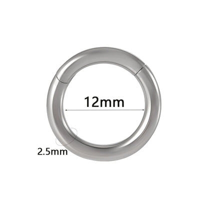 Versatile Surgical Steel Septum Clicker for All Occasions - Hinged Segment Ring