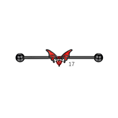 1PCS Stainless Steel dangling Industrial Piercing Barbell 14G Star Industrial Earring Tragus Cartilage Jewelry Industrial Rings