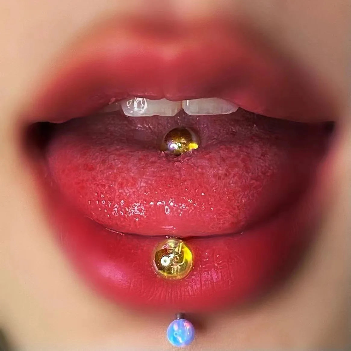 Tongue Nail Fashion Acrylic Tongue Ring Piercing Ear Nipple Rings Wear Lip Retro Stud Earring Puncture Jewelry