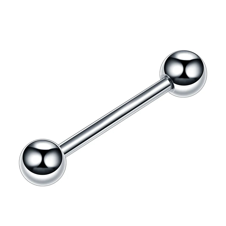 1PC Stainless Steel Heart Shaped Tongue Ring Barbell Tongue Piercing Cute Bar Ear Tragus Studs Labret Piercing Body Jewelry