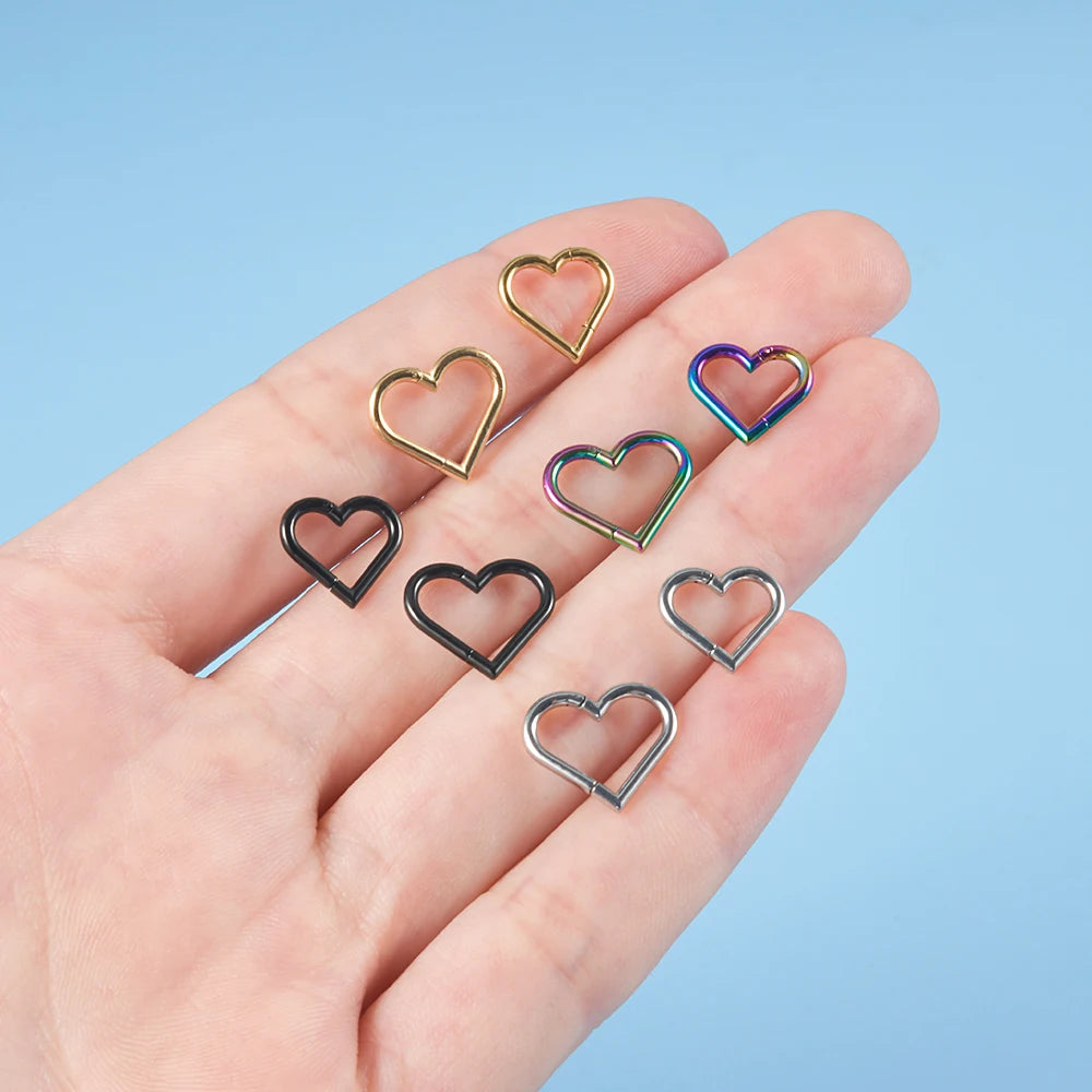 Versatile Stainless Steel Heart-Shaped Piercing for All Occasions