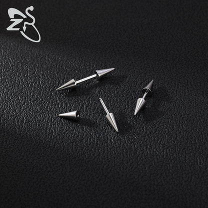 Versatile Black Stainless Steel Long Spike Eyebrow Ring for Any Occasion