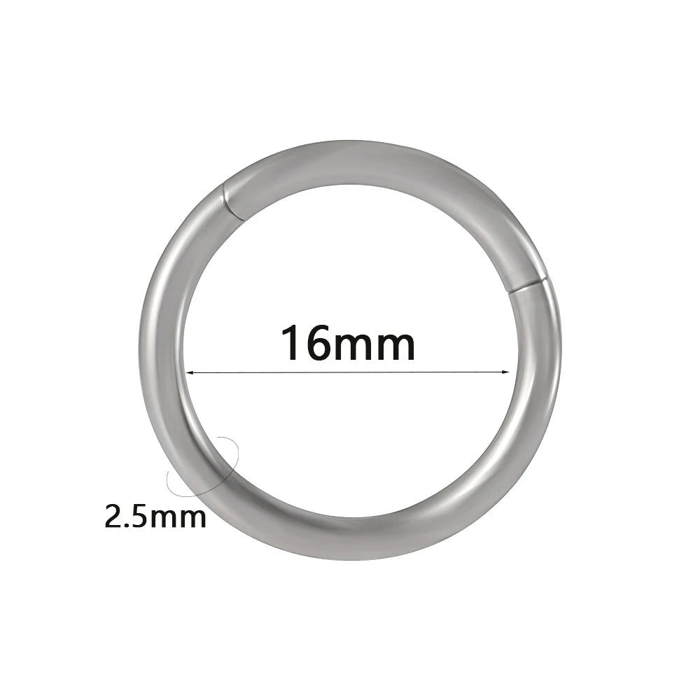 Versatile Surgical Steel Septum Clicker for All Occasions - Hinged Segment Ring