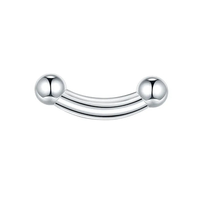 1/5PCS Steel Curved Barbell Banana Large Size 16G-00G Eyebrow Cartilage Tragus Piercing Earring Lip Stud Tongue Jewelry for Men