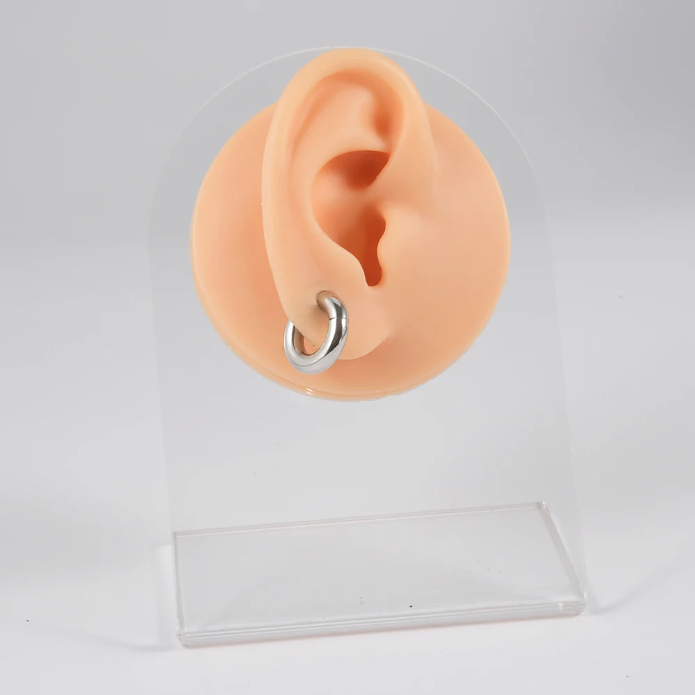 Versatile Surgical Steel Septum Clicker for All Occasions - Hinged Segment Ring