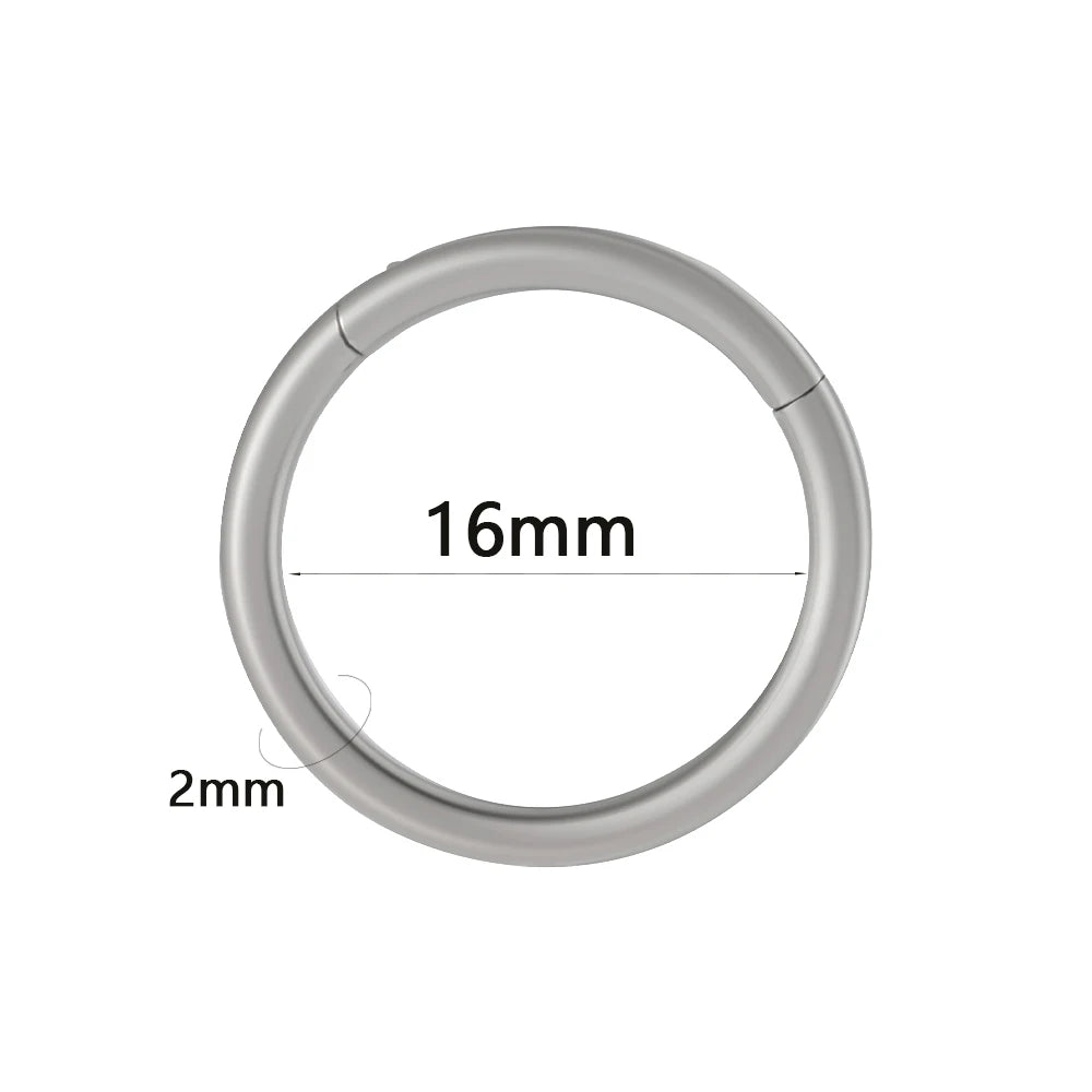 Versatile Surgical Steel Septum Clicker for All Occasions - Hinged Segment Ring
