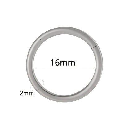 Versatile Surgical Steel Septum Clicker for All Occasions - Hinged Segment Ring