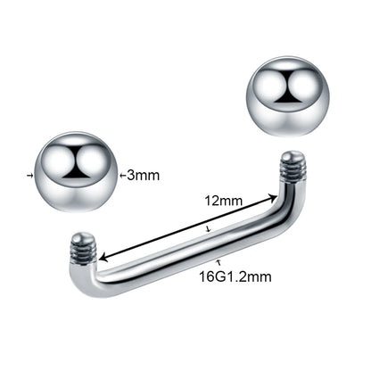 1PC Titanium 16G 14G External&Internal Thread Surface Bar Industrial Barbell CZ Micro Dermal Anchors Ring Piercings Sexy Jewelry