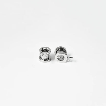 Dreamlee Heart Zircon Ear Tunnel Plug - Stainless Steel Body Piercing Jewelry for Versatile Style