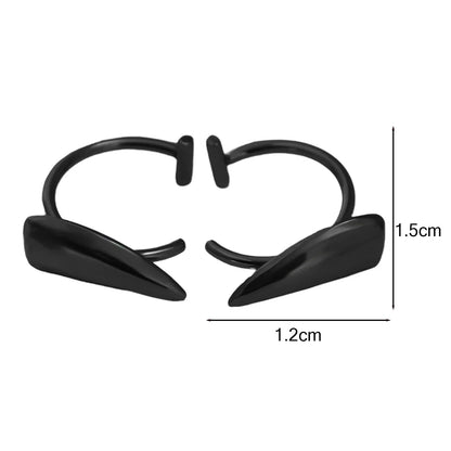 2PCS Gothic Lip Rings - Stainless Steel Fake Piercing Lip Clips for Women