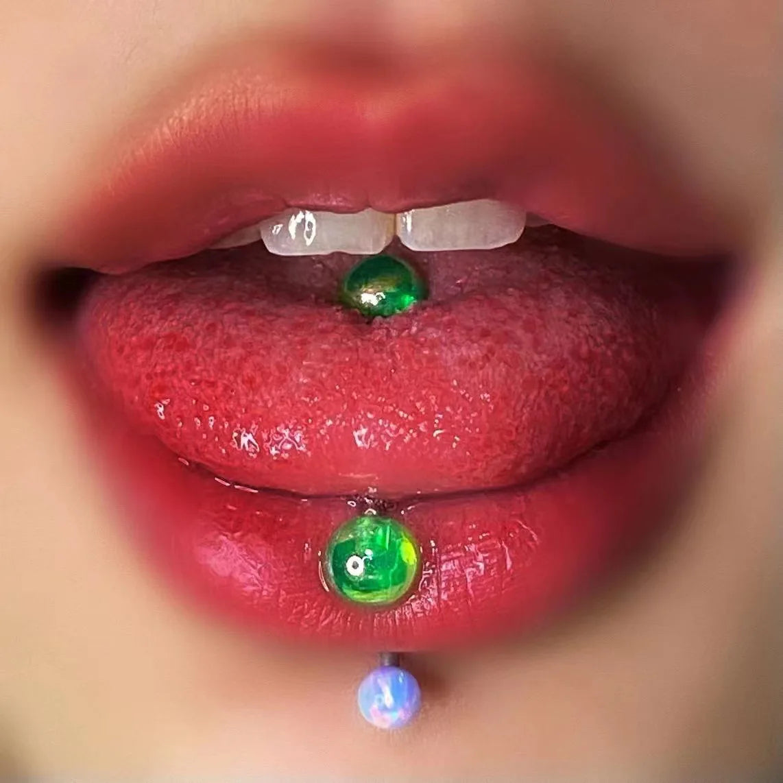 Tongue Nail Fashion Acrylic Tongue Ring Piercing Ear Nipple Rings Wear Lip Retro Stud Earring Puncture Jewelry