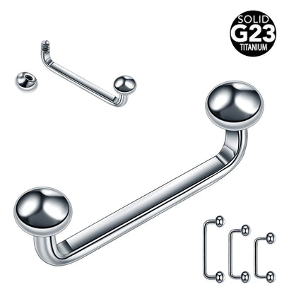 1PC Titanium 16G 14G External&Internal Thread Surface Bar Industrial Barbell CZ Micro Dermal Anchors Ring Piercings Sexy Jewelry