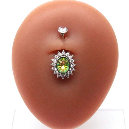 Trendy Stainless Steel Belly Button Ring for Versatile Styles