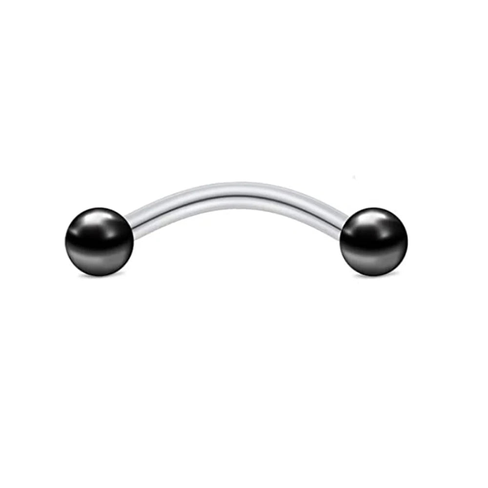 WKOUD Curved Barbell Stainless Steel Snake Eyes Eyebrow Ear Navel Lip Tongue Rings Nipplerings Nipple Ring Body Piercing Jewelry
