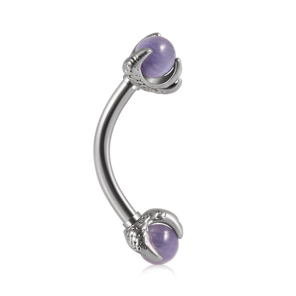 1PC 316L Surgical Steel Stylish sexy Curved Barbell Ring Opal Eyebrow Ear Cartilage Helix Piercings Jewelry 16G Ladies Men