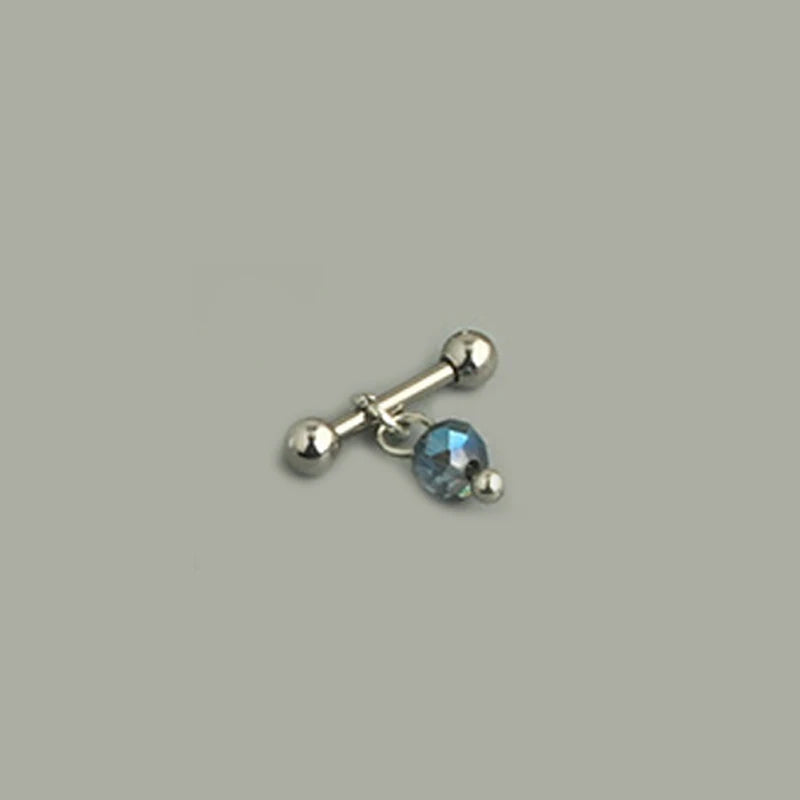 New Silver Color Industrial Piercing Chain Earrings for Women Fashion Ear Cartilage Helix Barbell Surgical Steel Jewelry Gifts