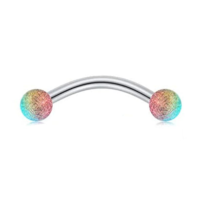 WKOUD Curved Barbell Stainless Steel Snake Eyes Eyebrow Ear Navel Lip Tongue Rings Nipplerings Nipple Ring Body Piercing Jewelry