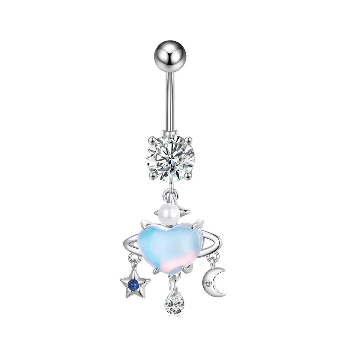 Elegant Stainless Steel Crystal Bat Faux Nose Ring - Non-Piercing Clip on Hoop