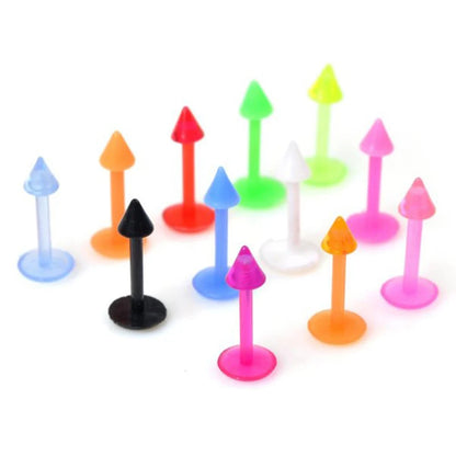 Versatile Acrylic Body Piercing Set - Transparent Barbell Rings for Lips, Ears, Nose, and More