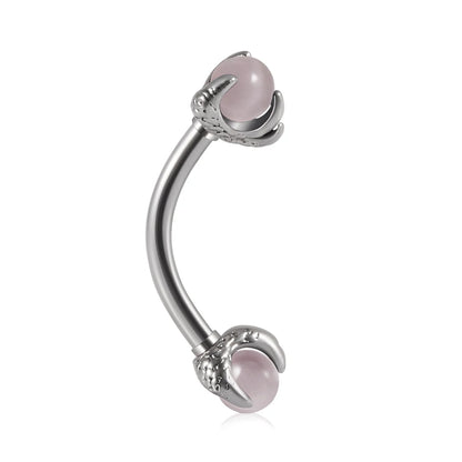 1PC 316L Surgical Steel Stylish sexy Curved Barbell Ring Opal Eyebrow Ear Cartilage Helix Piercings Jewelry 16G Ladies Men