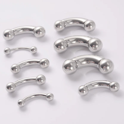 1PC Stainless Steel Straight Barbell Rings Curved Banana Penis Tragus Ear Piercing Male Genital Nipple Bar Fashion Body Piercing
