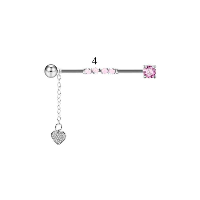 1PCS Stainless Steel dangling Industrial Piercing Barbell 14G Star Industrial Earring Tragus Cartilage Jewelry Industrial Rings