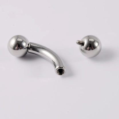 1PC Stainless Steel Straight Barbell Rings Curved Banana Penis Tragus Ear Piercing Male Genital Nipple Bar Fashion Body Piercing