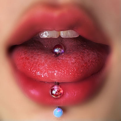 Tongue Nail Fashion Acrylic Tongue Ring Piercing Ear Nipple Rings Wear Lip Retro Stud Earring Puncture Jewelry