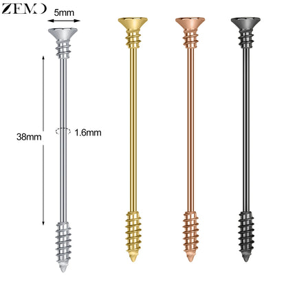 ZEMO 14G Stainless Steel Industrial Barbell Earrings - Versatile and Stylish for All Occasions
