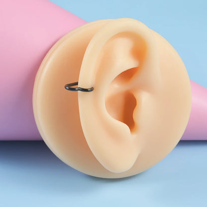 1pcs Stainless Steel Heart Shape Clicker Ear Tragus Cartilage Daith Helix Lobe Earrings Septum Nose Ring Body Piercing Jewelry