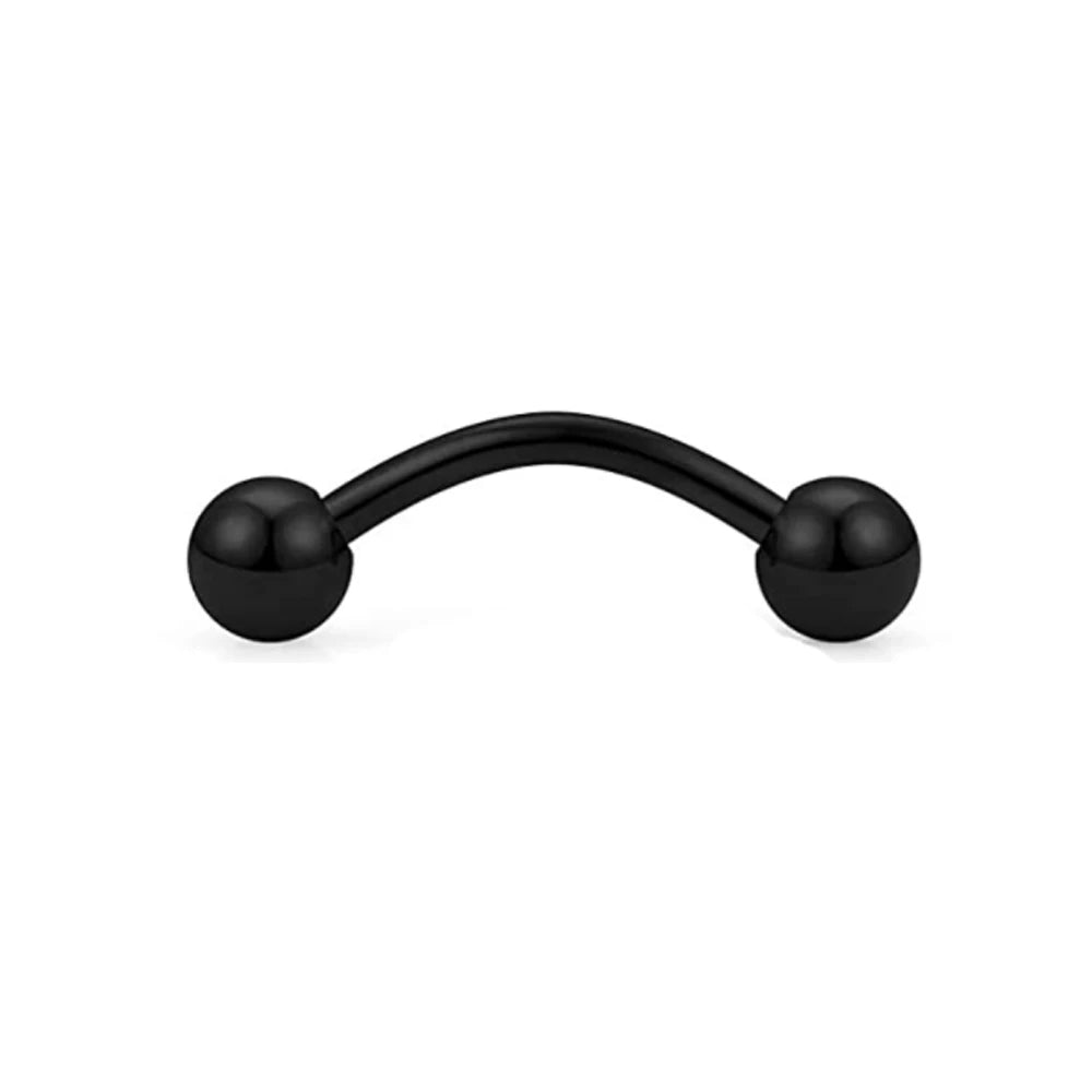 WKOUD Curved Barbell Stainless Steel Snake Eyes Eyebrow Ear Navel Lip Tongue Rings Nipplerings Nipple Ring Body Piercing Jewelry