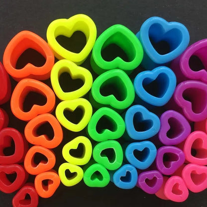 Heart-Shaped Acrylic Ear Tunnels – Comfortable & Stylish Ear Stretchers