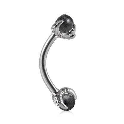 1PC 316L Surgical Steel Stylish sexy Curved Barbell Ring Opal Eyebrow Ear Cartilage Helix Piercings Jewelry 16G Ladies Men