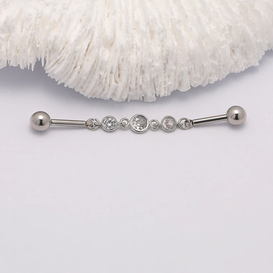 14G Industrial Piercing Stainless Steel Industrial Barbell Cartilage Ear Earring Body Jewelry