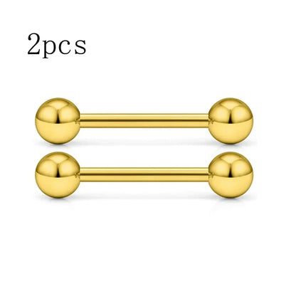 14G Tongue Rings Nipple Rings Surgical Steel Barbell Nipplering Body Piercing Jewelry for Women Men 12MM 14MM 16MM 18MM Bar Leng