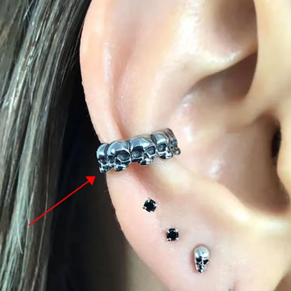 Kiss Jewelry Punk Sword Gothic Kinitial Piercing Earrings for Women Men Goth Crystal Ear Jacket Dagger Stud Earrings Jewelry