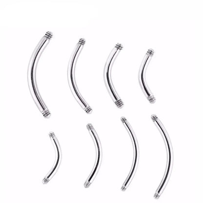 1pc 6-16mm Curved Barbell Banana Piercing Bar 3 4 5 6 8mm Ball Titanium Stainless Steel 14G 16G 1.2mm 1.6mm DIY Body Jewelry