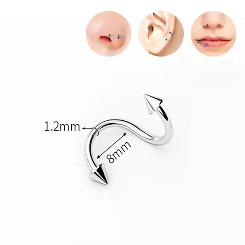 Versatile Stainless Steel Horseshoe Ring - Septum, Lip, Tragus Piercing